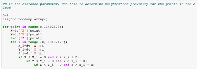 Photo of code snippet from iPython Notebook file